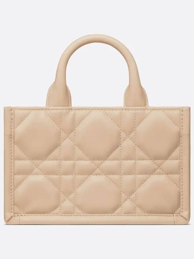 Macrocannage Calfskin Strap Mini Book Tote Bag Powder Beige - DIOR - BALAAN 6