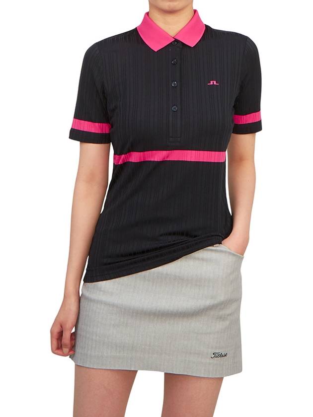 Golf Moira Short Sleeve Polo Shirt Navy - J.LINDEBERG - BALAAN 5