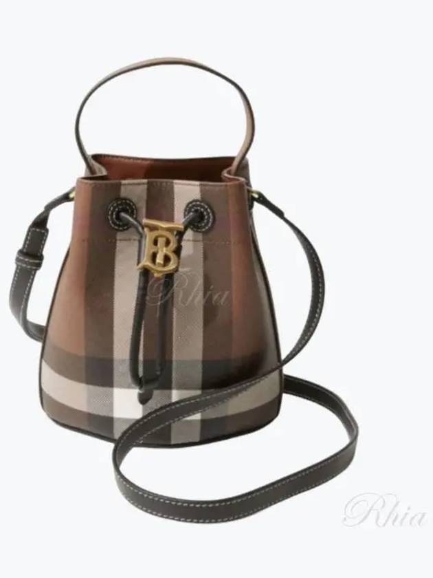 TB Mini Bucket Bag Dark Birch Brown - BURBERRY - BALAAN 2