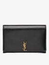 Monogram Chain Glossy Leather Shoulder Bag Black - SAINT LAURENT - BALAAN 2