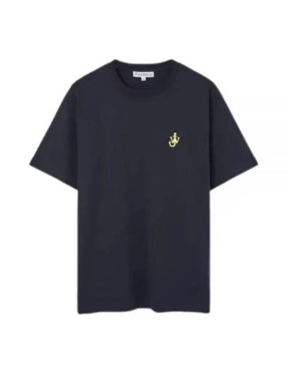 Anchor Embroidery Short Sleeve T-Shirt Blue - JW ANDERSON - BALAAN 2