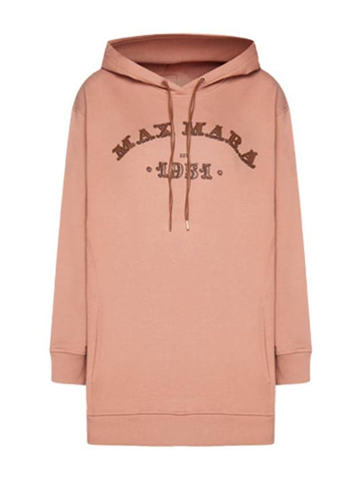 Adito Logo Cotton Hoodie Pink - MAX MARA - BALAAN 2