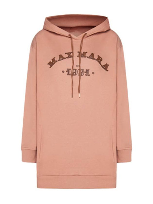 Adito Logo Cotton Hoodie Pink - MAX MARA - BALAAN 2