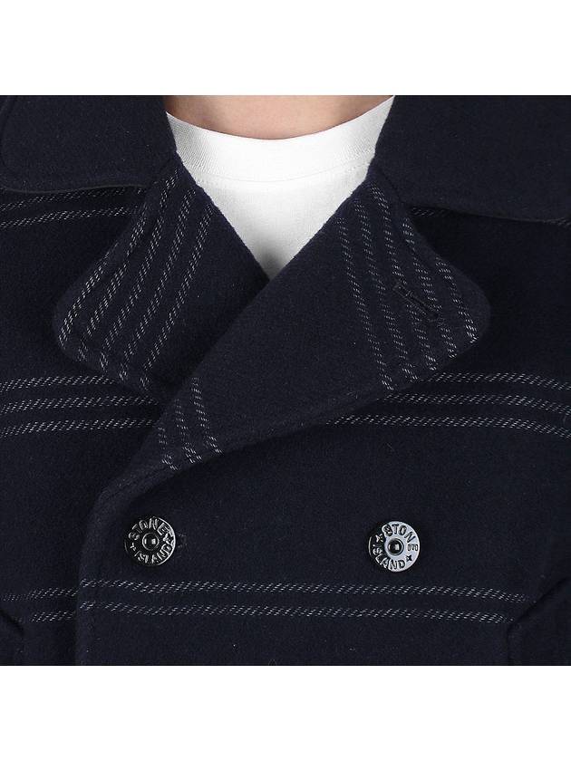 Wappen Patch Wool Blend Double Breasted Jacket Navy - STONE ISLAND - BALAAN 8