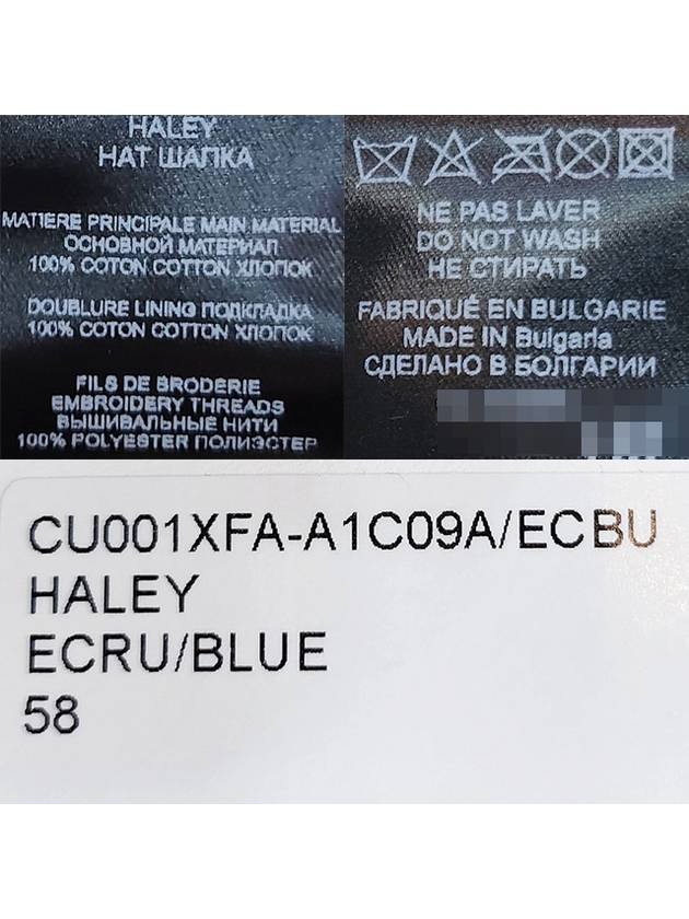 HALEY logo bucket hat ecru blue CU001XFA A1C09A ECBU - ISABEL MARANT ETOILE - BALAAN 8