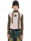 Strap Scarf Star T shirtKhaki - LECYTO - BALAAN 3