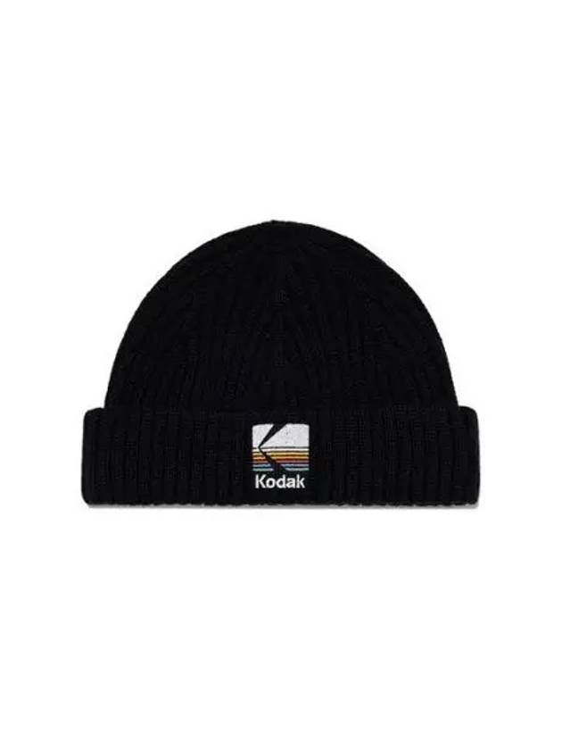 KODAK Apparel Rainbow Logo Short Beanie BLACK - KODO - BALAAN 1