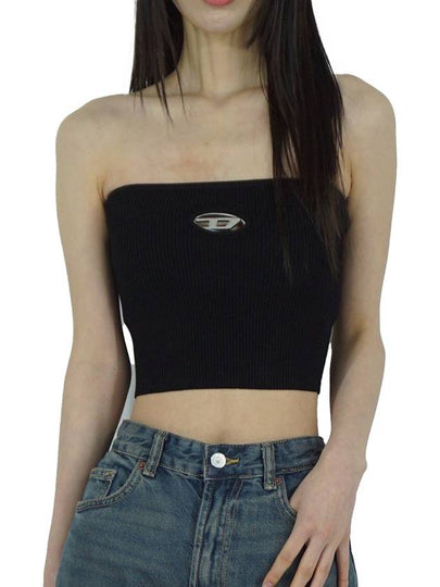 M Clarksvillex Logo Plaque Tube Top Black - DIESEL - BALAAN 2