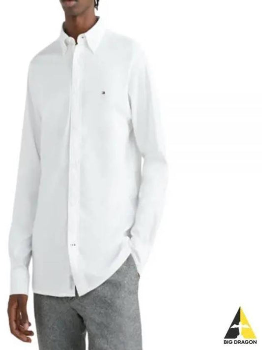 Tommy Hilfiger FLEX OXFORD RF SHIRT MW25037 YBF 100 - TOMMY HILFIGER - BALAAN 1