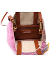 Logo Shearling Leather Tote Bag Pink - MARNI - BALAAN 7