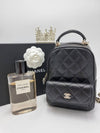 Women s Mini Classic Top Handle Backpack Black Gold AP3753 - CHANEL - BALAAN 1