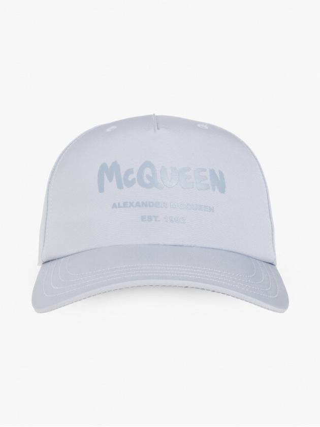 Graffiti Logo Printing Ball Cap Light Blue - ALEXANDER MCQUEEN - BALAAN 3