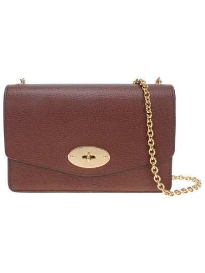 Women's Darley Leather Chain Small Shoulder Bag Brown - MULBERRY - BALAAN 2