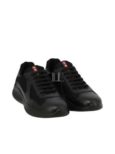 America's Cup Leather Low Top Sneakers Black - PRADA - BALAAN 2