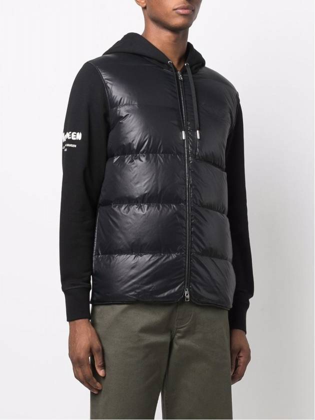 Logo Hooded Padding Jacket Black - ALEXANDER MCQUEEN - BALAAN 3