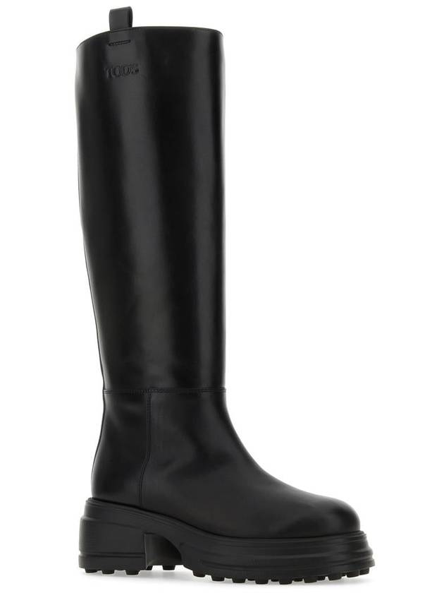 Platform Leather Middle Boots Black - TOD'S - BALAAN 3