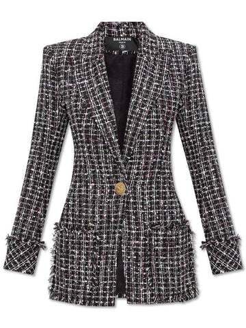 Balmain Tweed Blazer, Women's, Multicolour - BALMAIN - BALAAN 1