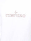 Logo Print Crew Neck Cotton Sweatshirt White - STONE ISLAND - BALAAN 3