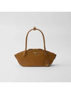 Small Leather Hand Shoulder Bag Caramel - PRADA - BALAAN 1