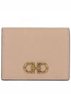 Gancini Compact Half Wallet Pink - SALVATORE FERRAGAMO - BALAAN 2