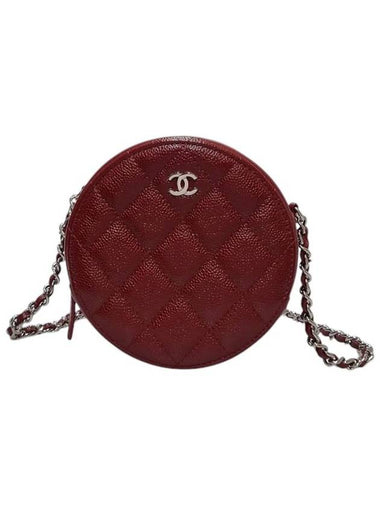 AP0245 Classic Burgundy Caviar Skin Tambourine WOC Cross Bag - CHANEL - BALAAN 1