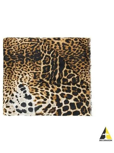 Women s Silk Scarf Leopard 504478 3Y009 - SAINT LAURENT - BALAAN 1