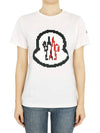 Kids Big Logo Printing Short Sleeve Ivory 8C00001 89AFV 034 12 14A Adults can wear - MONCLER - BALAAN 3