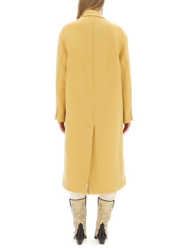 Theodore Wool Single Coat Yellow - ISABEL MARANT - BALAAN 4