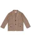 Men's Linen Jacket Brown I2SJ01BR - IOEDLE - BALAAN 3