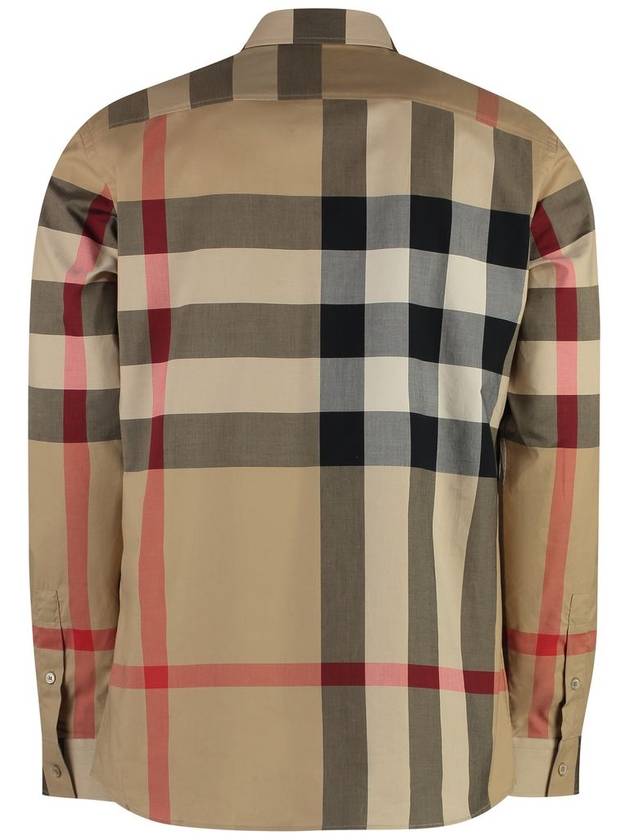 Check Cotton Long Sleeve Shirt Archive Beige - BURBERRY - BALAAN 3