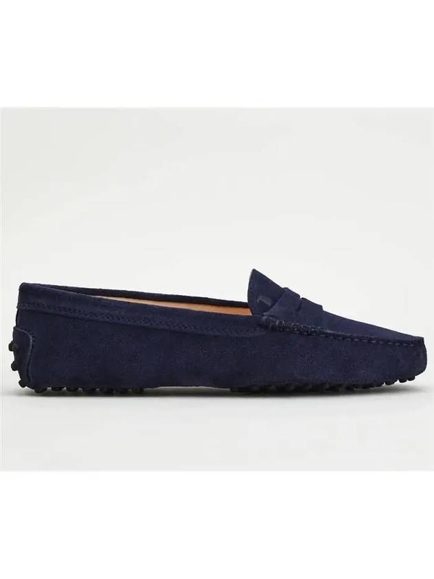 Gomini Suede Driving Shoes Blue - TOD'S - BALAAN.