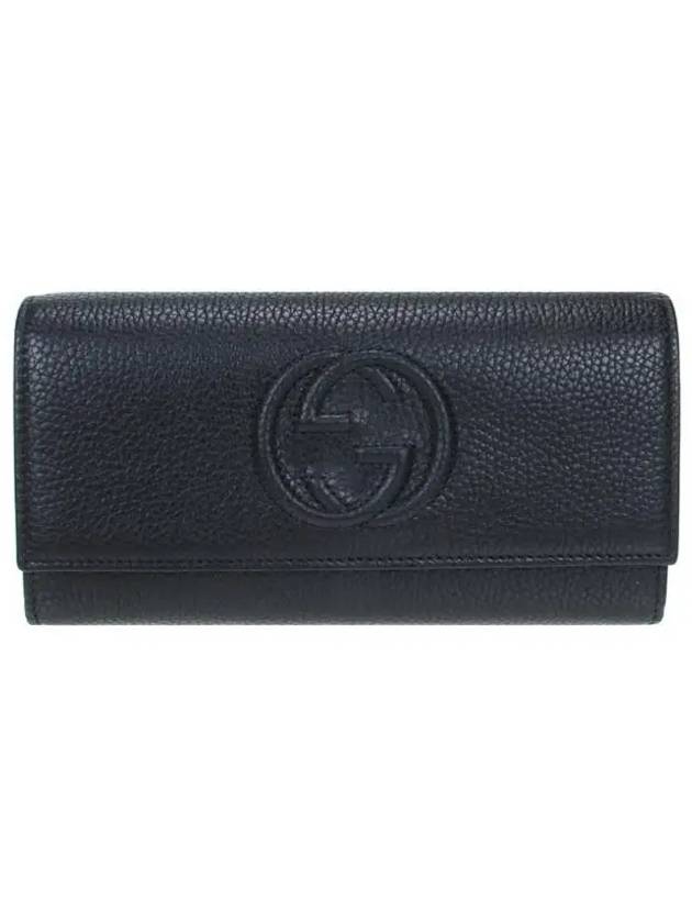 Interlocking GG Soho Leather Long Wallet Black - GUCCI - BALAAN 2