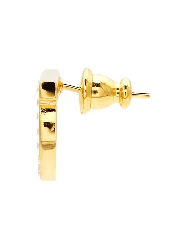 Gancini Crystal Large Earrings Gold - SALVATORE FERRAGAMO - BALAAN 4