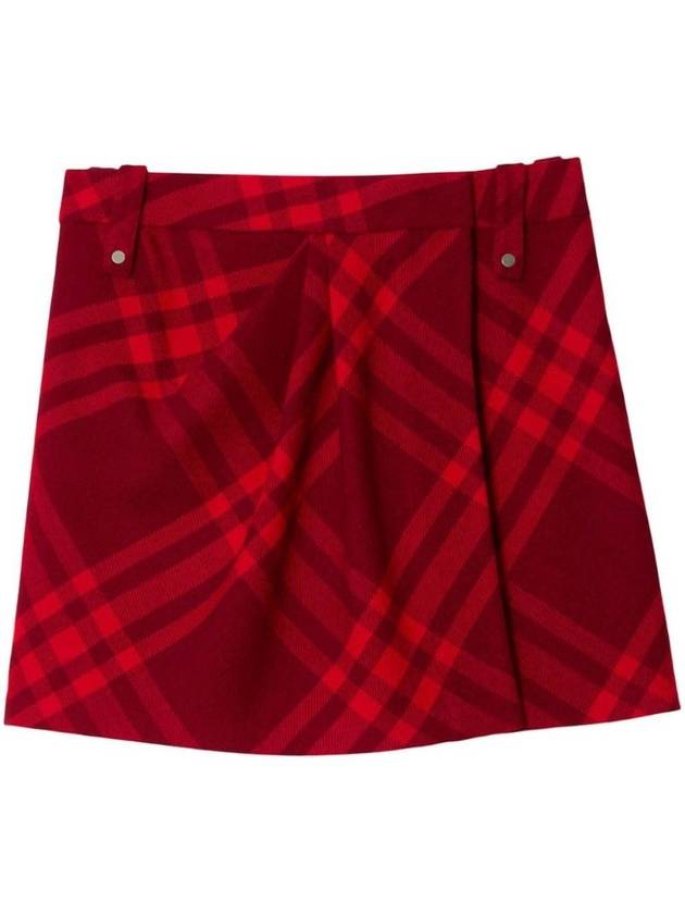 Check Pattern Wool Mini Skirt - BURBERRY - BALAAN 1