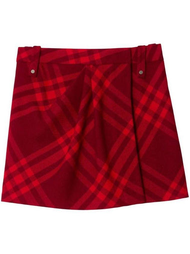 Check Pattern Wool Mini Skirt - BURBERRY - BALAAN 1