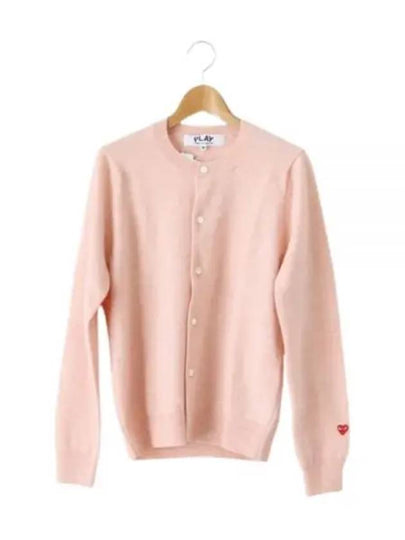 Small Logo Wappen Wool Cardigan Light Pink - COMME DES GARCONS - BALAAN 2