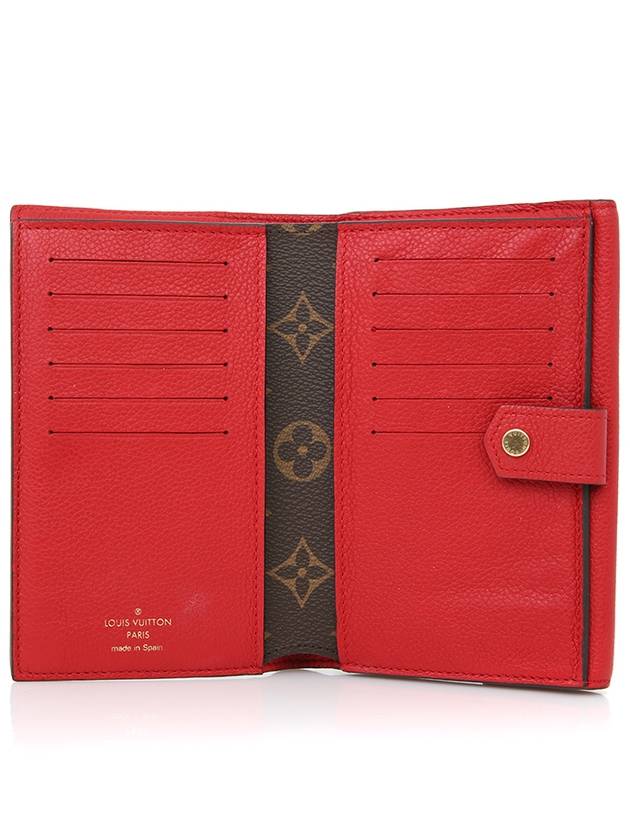 Monogram Palace Wallet 3 fold Red Medium - LOUIS VUITTON - BALAAN 4