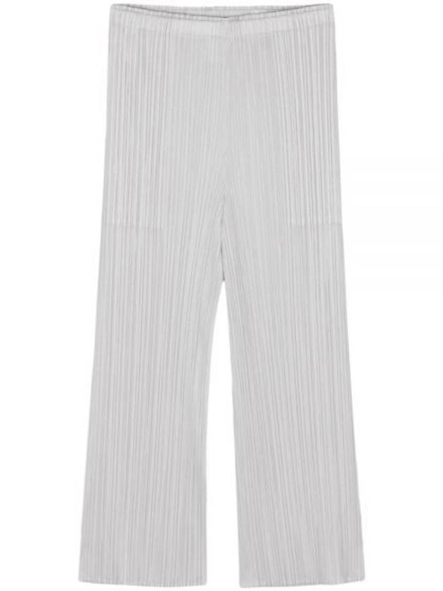 Pleated Basic Crop Pants Grey - ISSEY MIYAKE - BALAAN 2