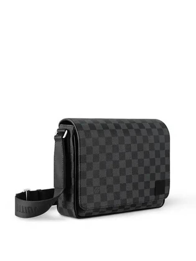 District PM Damier Graphite Coated Canvas Messenger Bag Black - LOUIS VUITTON - BALAAN 3