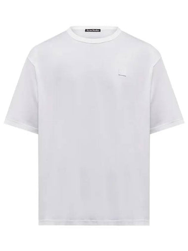 Face Patch Short Sleeve T-Shirt White - ACNE STUDIOS - BALAAN 1