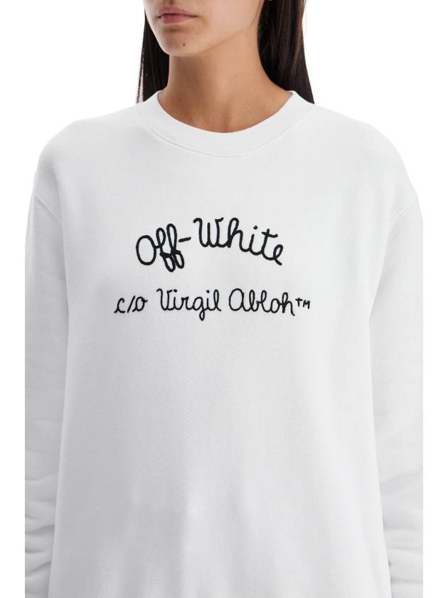 crewneck sweatshirt with - OFF WHITE - BALAAN 4