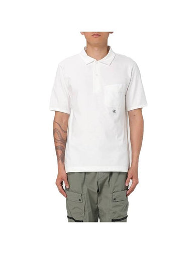 Pocket Polo Shirt White - CP COMPANY - BALAAN 1