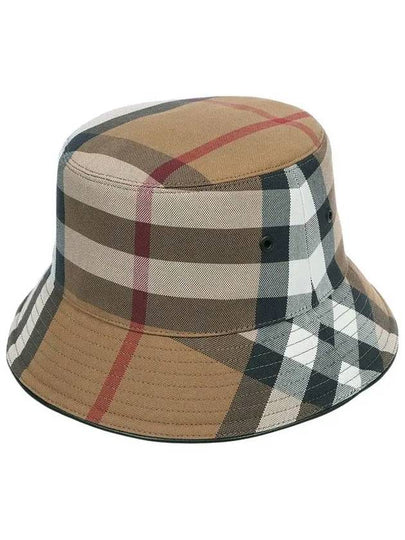 Checked Cotton Bucket Hat Brown - BURBERRY - BALAAN 2