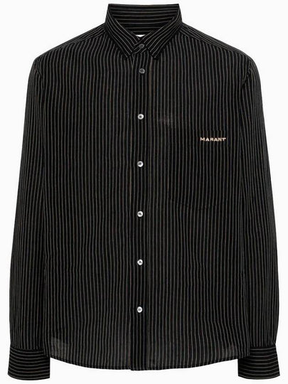 Jasolo Striped Long Sleeve Shirt Black - ISABEL MARANT - BALAAN 2