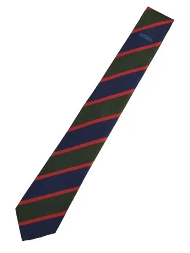 Men's Striped Lettering Tie 544623 4E002 4067 - GUCCI - BALAAN 3