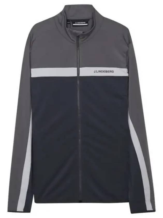 Men's Jarvis Mid Layer Logo Jacket Grey - J.LINDEBERG - BALAAN 1