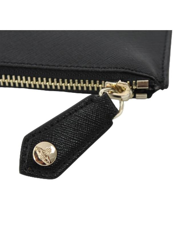 leather zipper clutch black - VIVIENNE WESTWOOD - BALAAN.