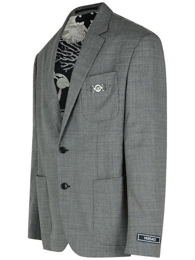 Versace Grey Virgin Wool Blazer - VERSACE - BALAAN 2