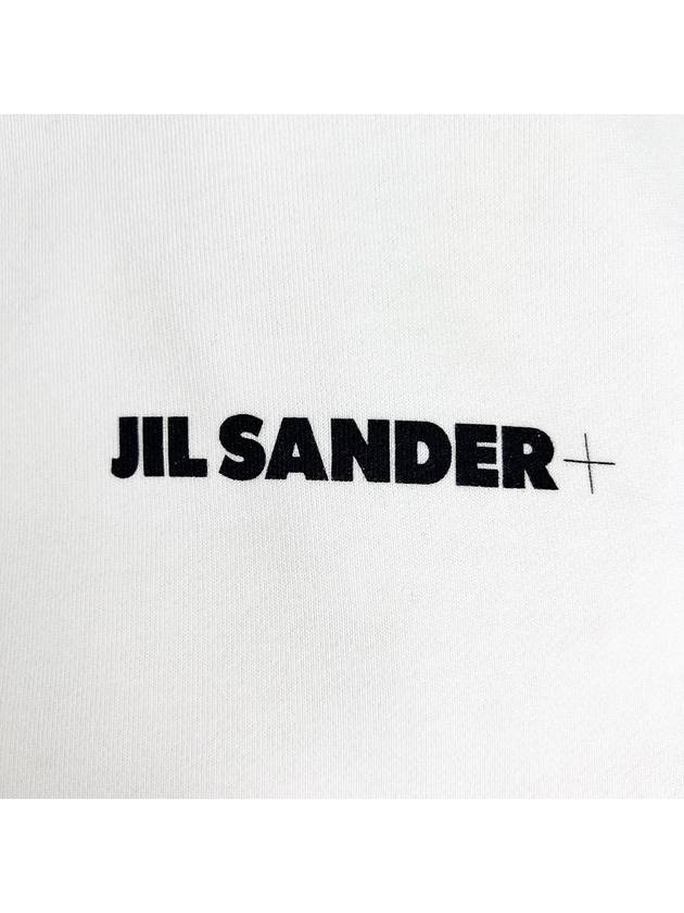 Men's Plus Logo Cotton Sweatshirt White - JIL SANDER - BALAAN 5