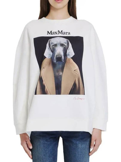 Bacco Embroidered Logo Sweatshirt White - MAX MARA - BALAAN 2